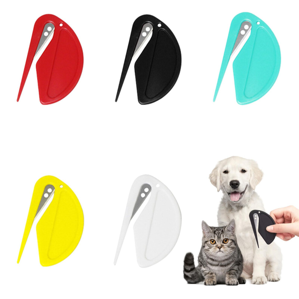 Pet Knot Opener for Cats, Dematting Grooming Comb, Hair Bun and Envelope Cutter, 5-Pack Rope Cutter Blade Set-image-OPC-PK5SSPS-NEW