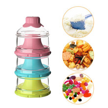 Baby-Formelspender 3 Fächer 18*8cm, Stapelbarer tragbarer Milchpulverbehälter