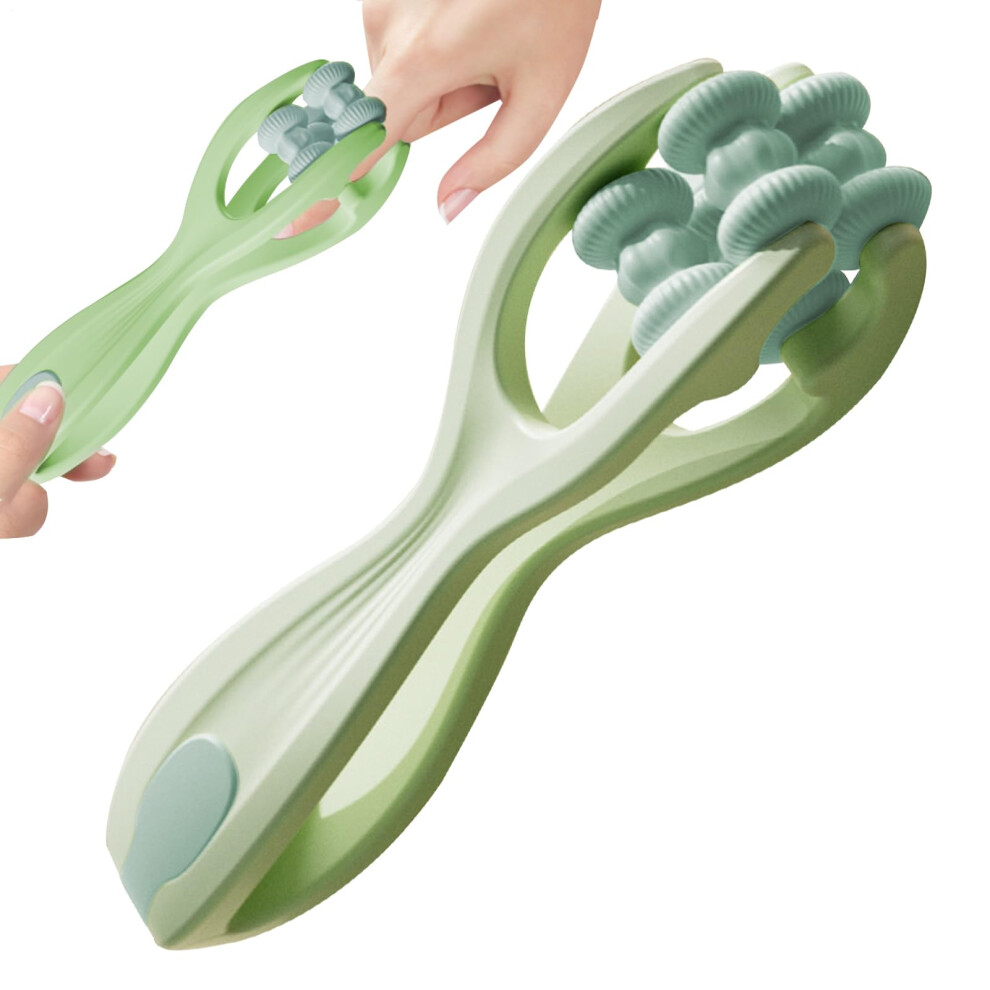 Green Finger Massager For Adults, Handheld Double Roller Massager, Deep Tissue Finger Massage Roller For Relaxation
