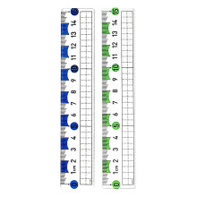 15 cm Transparent Ruler for Students, Clear Scale Multifunctional Drawing and Marking Tool, Ideal for Office Chair Back Support, Green A