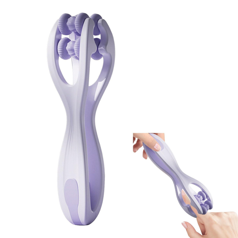 Purple Finger Osteoarthritis Massage Roller, Double-Sided Silicone Finger Massager For Sore Muscles Relief, Color