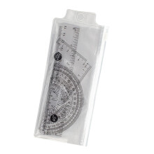 Lineal-Set Geometry Ruler Set, 4-Piece Drawing Tool for Artists and Students, Triangle Rulers, Durable Plastic