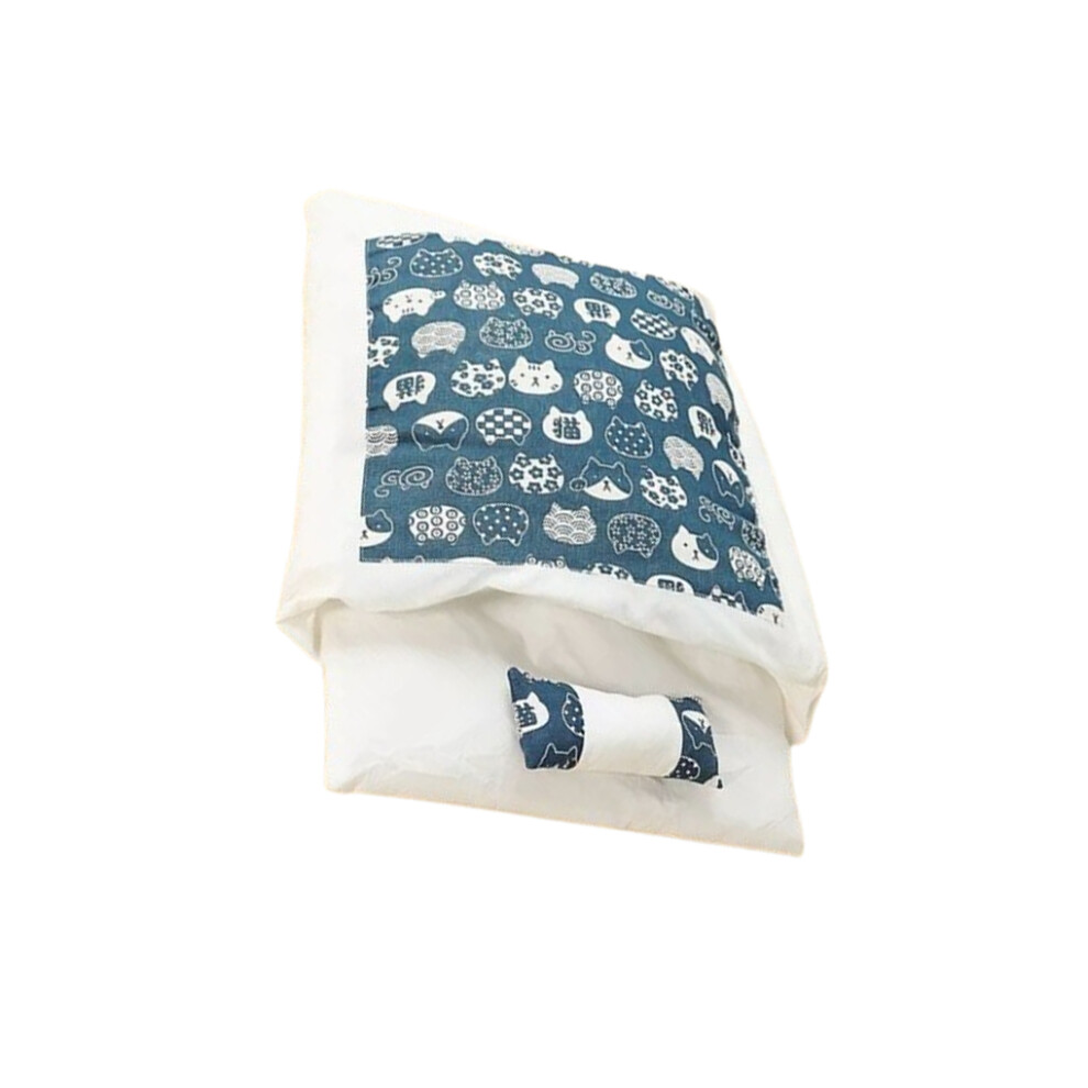 (Blue S45x30) Size Available Cat Carpet With Pillow In Various Sizes For Every Pet