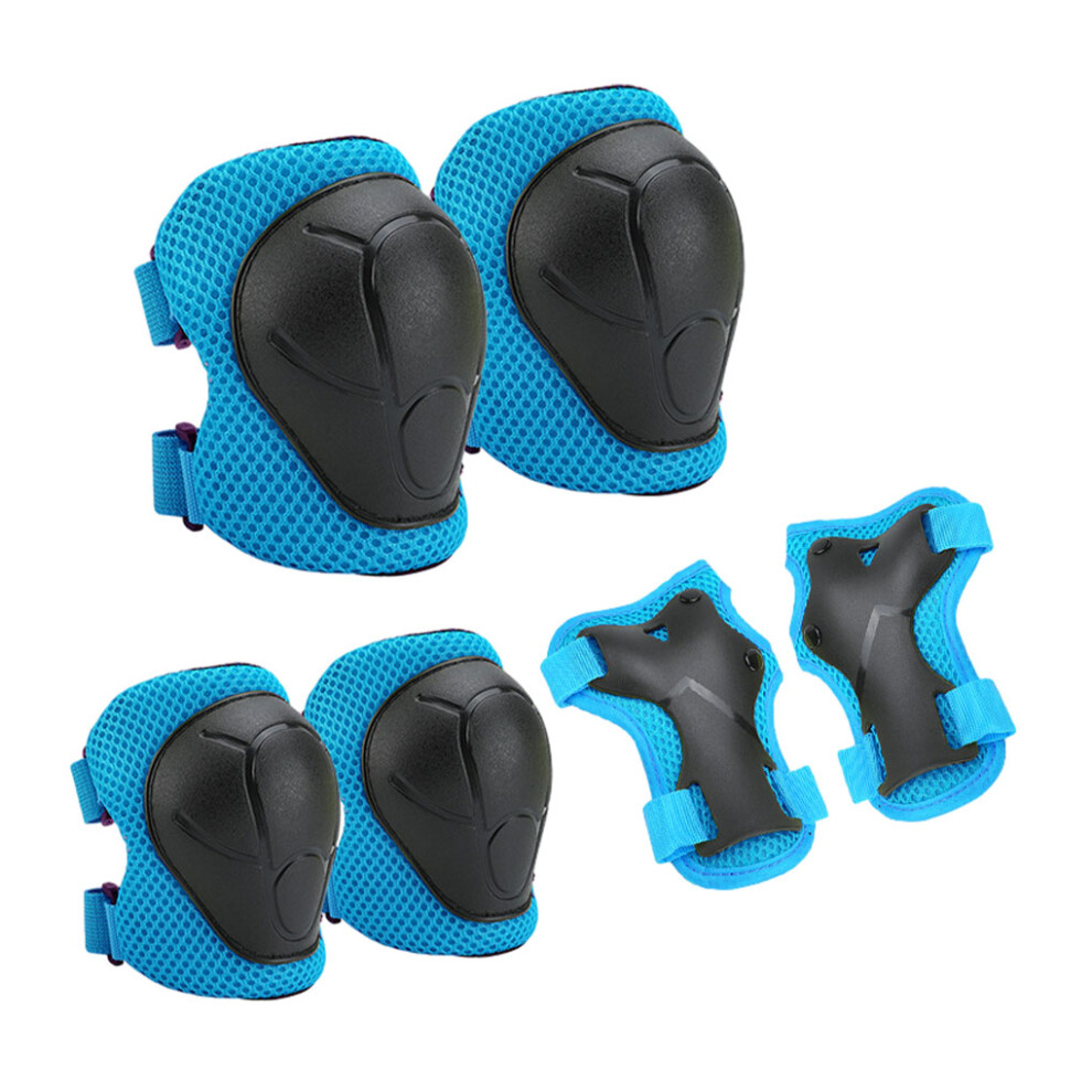 (Blue) Stay Protected Stay Ahead Kids Knee Pads Elbow Pads Wrist Guard Set-image-OPC-PK5TCSC-NEW