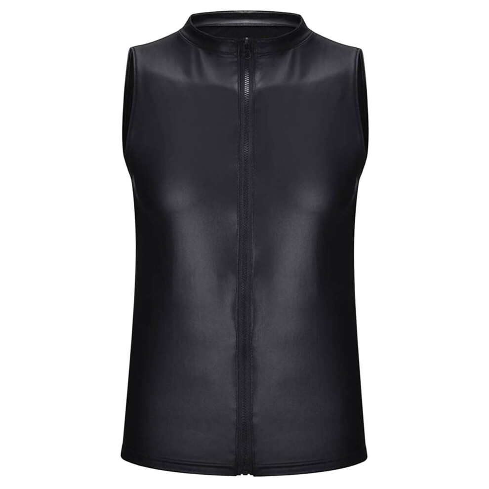 Black Sexy Underwear For Men Wetlook Kinky Outfit Xl Sm T Shirt Latex Lingerie Sissy Clubwear Erotic String Body Top