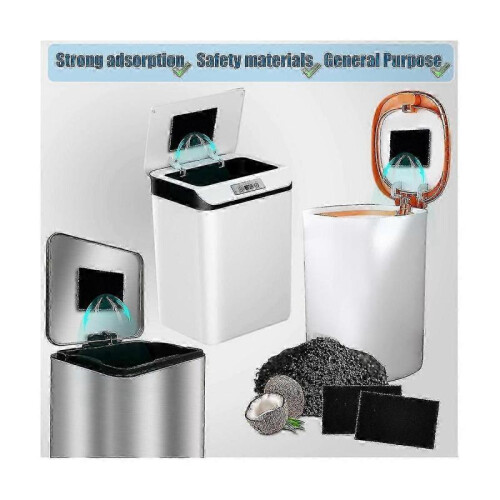 12pack Trash Can Absorbing Filters, Activated Charcoal Purifying Deodorizer compatible with Trash Cans, Compost 1