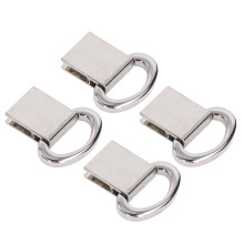 Clip per tracolla in lega di zinco 4 pezzi nichel bianco