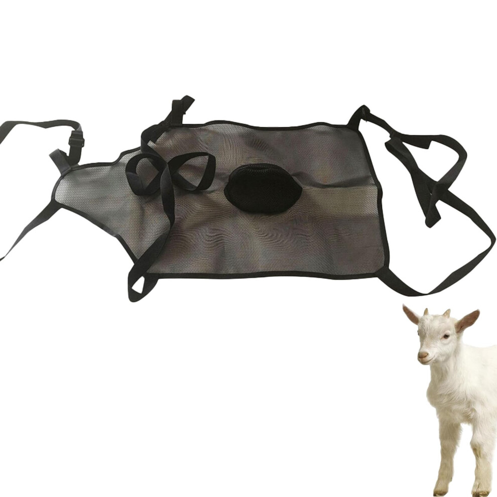 Goats Skirt Apron For Breeding Control, Adjustable Black Goat Anti Breeding Apron For Livestock Clothing Supplies 6447073168246