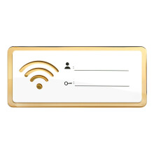 Wifi Password Sign Acrylic Panel for Wall Display, Compact Modern Design for Hotels, Apartments, and Commercial Spaces