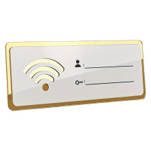 WLAN Password Sign | Wall-Mounted Acrylic WLAN Display, Easy Install, Modern Décor for Hotels and Offices