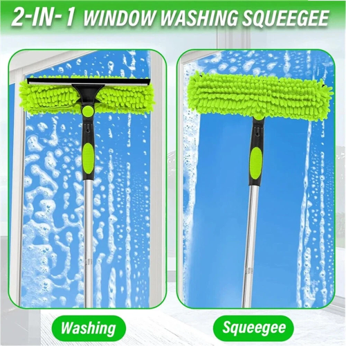 4.5M Telescopic Extendable Window Cleaner Equipment Glass Cleaning Squeegee New 1