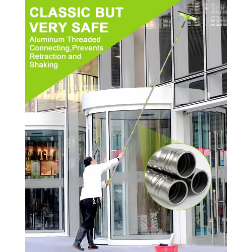 4.5M Telescopic Extendable Window Cleaner Equipment Glass Cleaning Squeegee New 2