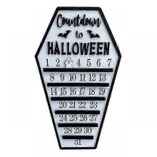 (Type C3) Advent Calendar Wooden Countdown To Christmas Decor Horror Ornaments Ghost Design For Indoor Home Party Decoration