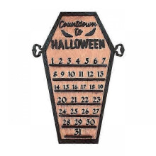 (Type B) Advent Calendar Wooden Countdown To Christmas Decor Horror Ornaments Ghost Design For Indoor Home Party Decoration