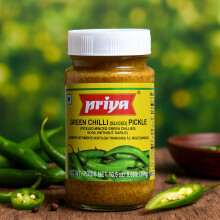 Priya Green Chilli Sliced Pickle – 300g | Authentic South Indian Taste | Spicy & Tangy Hari Mirch Achar