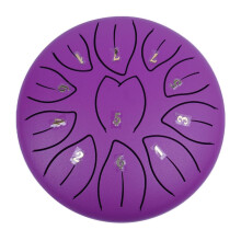 Chakra Rain Drum - 6 Inch Purple Drum with 11 Notes for Outdoor Relaxation and Meditation
