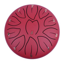 Chakra Drum – 6 Inch Outdoor Music Instrument, 11 Notes, Red Color, Quality Sound
