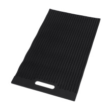 Non-Slip Fish Mat for Small Fish Fillets, Anti-Slip PVC Cutting Board with Checked Spoon for Boat Fishing, Black