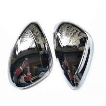 (silver 1 pair) high quality compatible Citroen Ds5 2011-2017 Car Rear-View Mirror Covers Shell  Edge Guards Cover Exterior_Special Gift