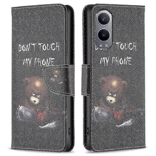 (Bear) high qualitycompatible Oneplus Nord Ce4 Lite 5g Case Leather Phone Cover Pattern Printing