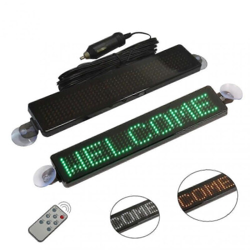 (Red) Dc 12v Led Remote Control Car Sign Programmable Scrolling Message Sign Board_Special Gift 1