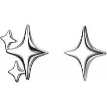 925 Silver Stud Earrings - High Polish Star Earrings - Dainty Hypoallergenic Ear Jewelry for Women and Girls_Special Gift