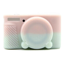 (Jelly Pink Green) high qualitycompatible Canon Sx740 Hs/ Sx730 Hs Camera Cover Anti-Scratch Silicone Protective Case