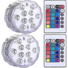 Waterproof Submersible Led Lights compatible Hot Tub, Spa, Pond, Underwater Led Lights with 2 Remote Controls compatible Vase Bases, Fish Tanks, Parti