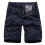 (Navy Blue, 30) Men Summer Outdoors Straight Tactical Shorts Combat Zipper Bottoms Cargo Half Pants 1