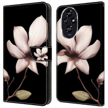 (Pink Flower) high qualitycompatible Honor 200 Pro 5g Wallet Case Magnetic Clasp 3d Pattern Leather Phone Cover