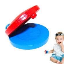 Percussion Castanets - Wooden Flamenco Hand Clappers for Kids | Spanish Finger Instruments for Music Education
