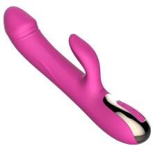 Rabbit Vibrator G-Spot Stimulator, Silicone Clitoral Massager with 7 Vibration Modes, Heating, 3-Speed, Rose Red