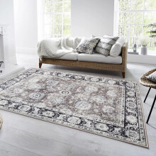 (160x230cm (5.3ft x 7.5ft), Harmony) Traditional Cashmere Rug Soft Woven Area Carpet Non Slip Living Room Bedroom Hall Floor Mat