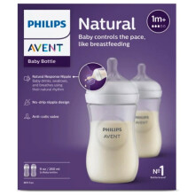 Philips Avent Natural Response 3.0 (1Month + ) Feeding Bottle |Medium Flow Nipple (typically Flow 3) - 260ml 2s PA703