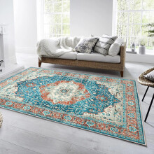 (160x230cm (5.3ft x 7.5ft), Regal) Traditional Rug Cashmere Area Rug Luxury Soft Carpet Non Slip Floor Mat for Lounge Hallway Bedroom