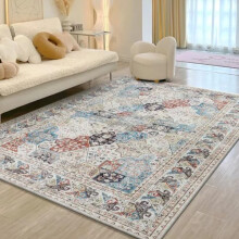 (200x290cm (6.6ft x 9.5ft), Coastal) Traditional Cashmere Rug Soft Woven Area Carpet Non Slip Living Room Bedroom Hall Floor Mat
