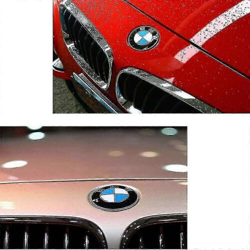 Brand-new Pack Applicable for Bmw Emblems Hood And Trunk, Bmw Emblem   Replacement 82mm+74mm for All Bmw E30 E36 E46 E34 E39 E60 E65 E38 X3 X5 X6 3 4 1