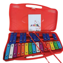 Xylophon Instrument 25-Note Professional Plastic Xylophone Keyboard Red for Music Education and Performance