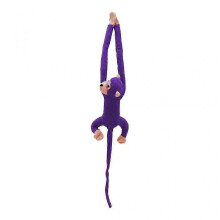 (Purple) Plush Toy Stuffed Animal Long-Armed Monkey Plush Doll Home Hanging-Decoration Poseable Gibbon Toy Kids Favor Gift