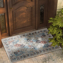 (40x60cm (1.3ft x 2ft), Coastal) Traditional Cashmere Rug Soft Woven Area Carpet Non Slip Living Room Bedroom Hall Floor Mat