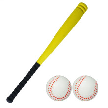 Kinder-Baseball-Trainingsausrüstung Set für Außenbereich | 3X Interaktives Schlagsportspielzeug | Rutschfest für Mädchen und Gelb