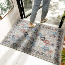(60x110cm (2ft x 3.6ft), Coastal) Traditional Cashmere Rug Soft Woven Area Carpet Non Slip Living Room Bedroom Hall Floor Mat