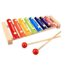 Xylophone Musical Instrument Eight-Tone Wooden Xylophone Toy for Kids Durable Wood Percussion Instrument