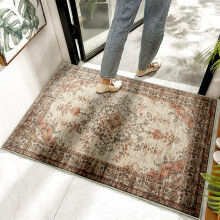 (60x110cm (2ft x 3.6ft), Timeless) Traditional Cashmere Rug Soft Woven Area Carpet Non Slip Living Room Bedroom Hall Floor Mat