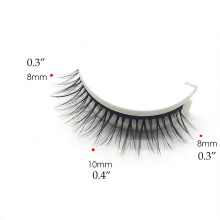 Wiederverwendbare selbsthaftende falsche Wimpern, wasserfest, ohne Kleber DL12-DL16
