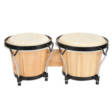 Bongo Drum Natural Wood African Drum for Adults Children Beginners and Professionals 6 Inch 8 Inch Sizes