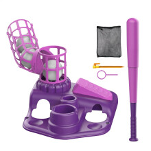 Kids T-Ball Set for Ages 3-8, Pink Outdoor Baseball Toy Set, Interactive Tee Ball Equipment, Durable Kids Baseball Toys