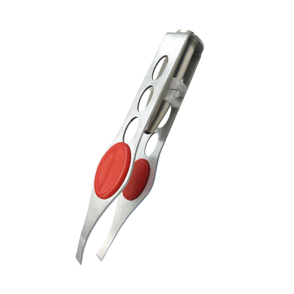 Eyebrow Tweezers with LED Light for Women | Compact Precision Plucker for Hair Removal, Portable Stainless Steel Design