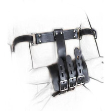 Handcuffs Fetish Wrist Back Bondage Set Adjustable Black Restraint Cuffs for Couples BDSM Sex Toy