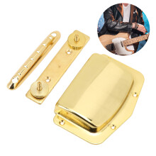 Goldene Metall-Gitarrenbrückenabdeckhaube mit Schrauben, Zubehör für Streichinstrumente